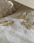 Aros bañados en oro conchita-Colección Marina