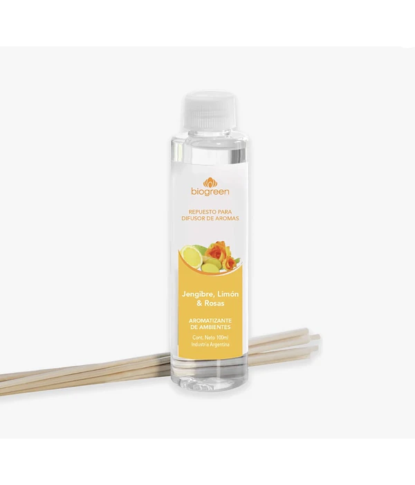 Repuesto Difusor Jengibre, Limón & Rosas 100 ml