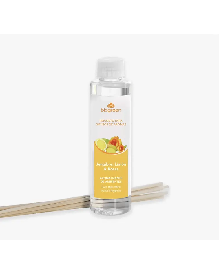 Repuesto Difusor Jengibre, Limón & Rosas 100 ml