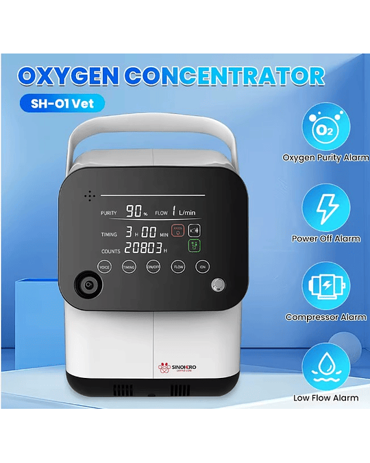 Concentrador de Oxigeno SINOHERO SH-O1 Vet 