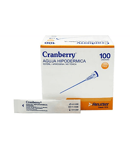 AGUJA HIPODERMICA CRANBERRY 25GX 5/8 100 UNIDADES
