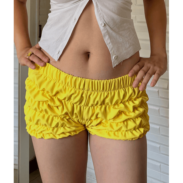 Microshort de seda
