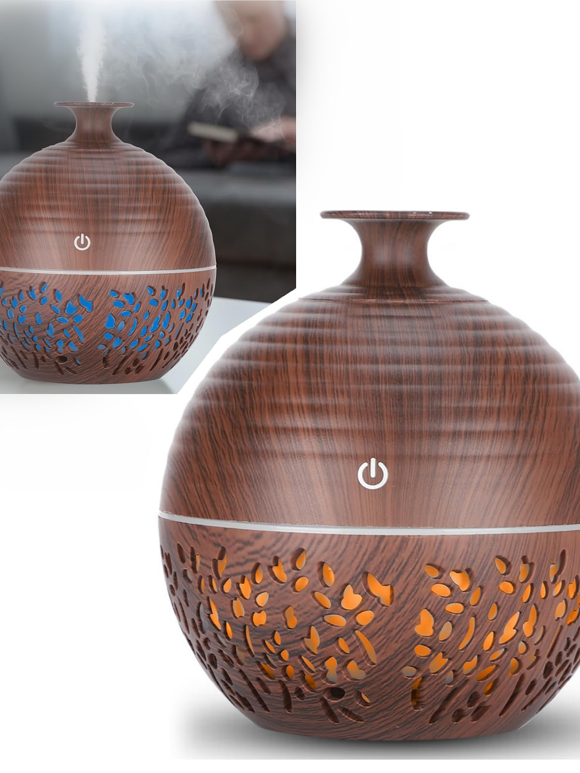 Humificador de aire - aroma difusor - color café 2