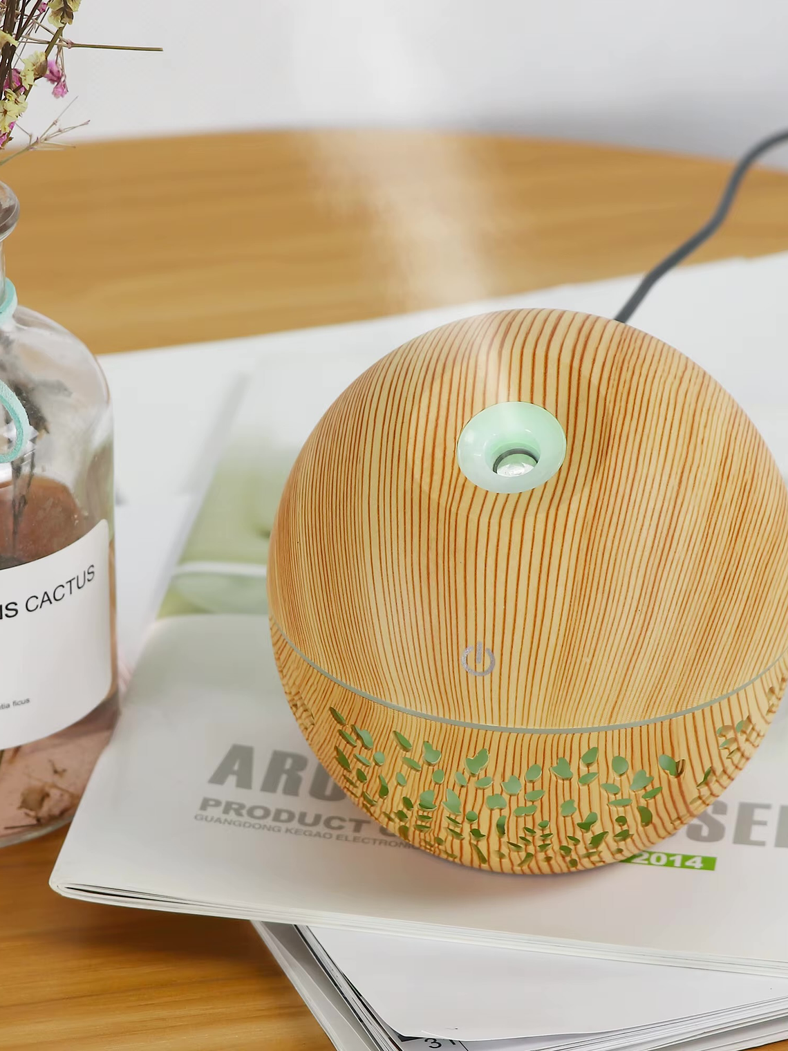 Humificador de aire - aroma difusor - color marrón claro 1