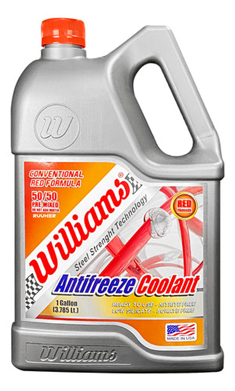 Refrigerante Anticongelante Rojo 50/50 Williams 3.78 L