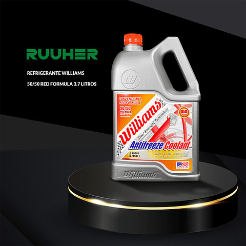 Refrigerante Anticongelante Rojo 50/50 Williams 3.78 L