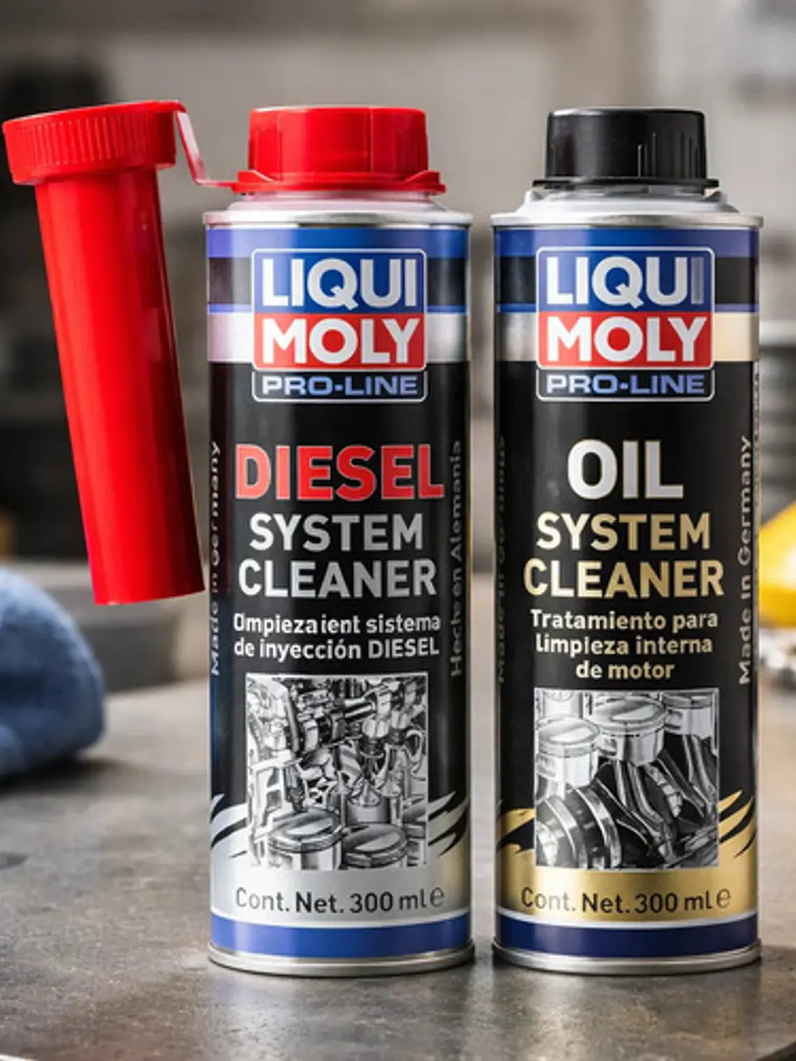 KIT LIMPIADOR INTERNO DE MOTOR E INYECTORES DIESEL LIQUIMOLY 300ML 2