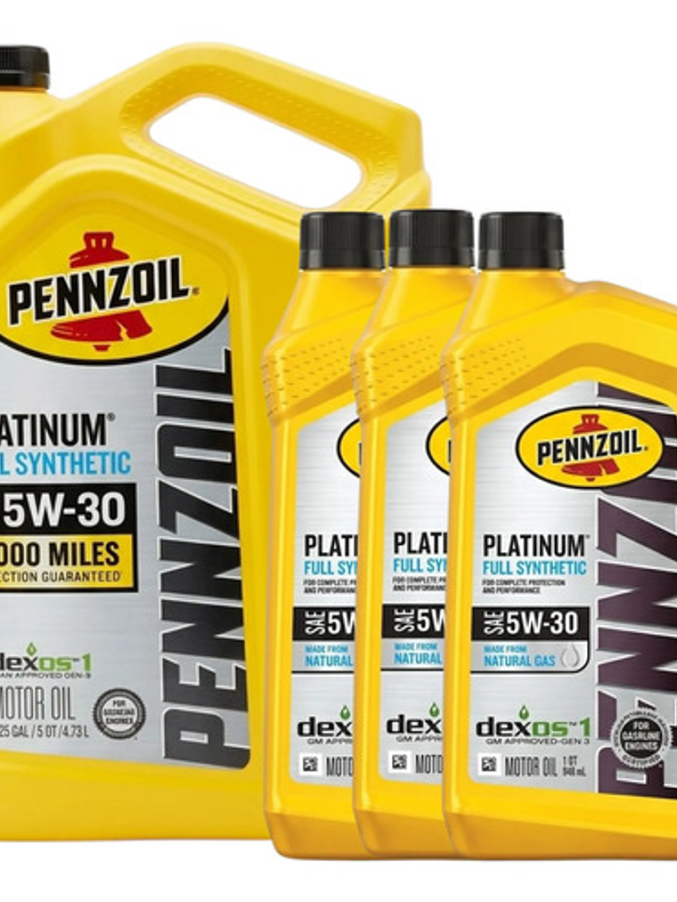 Pack Aceite Motor 5w30 Bencinero Pennzoil 7,56litros 1