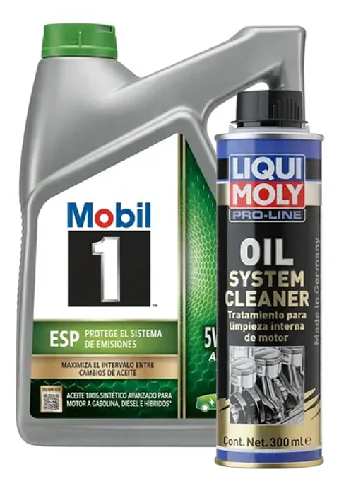 Aceite Motor 5w30 Spe Mobil 4l + Oil System Cleaner 300ml