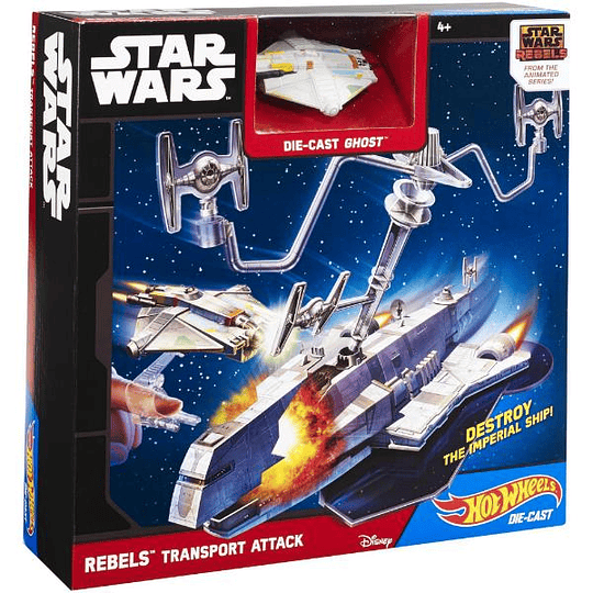 Rebels Transport Attack Playset Hot Wheels Star Wars Starships 
