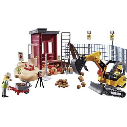 Miniexcavadora y Sección de Construcción Set 70443