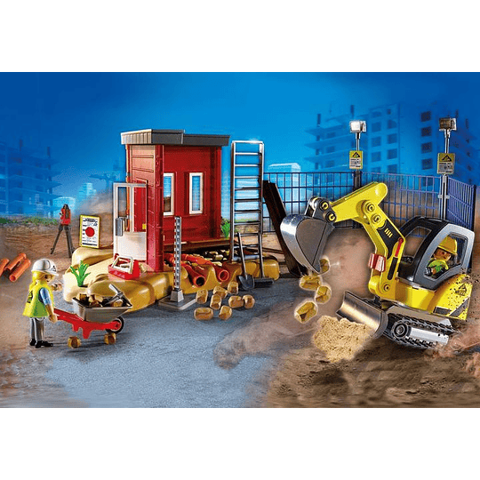 Miniexcavadora y Sección de Construcción City Action Set 70443