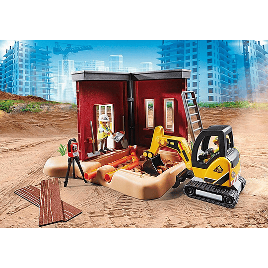 Miniexcavadora y Sección de Construcción City Action Set 70443