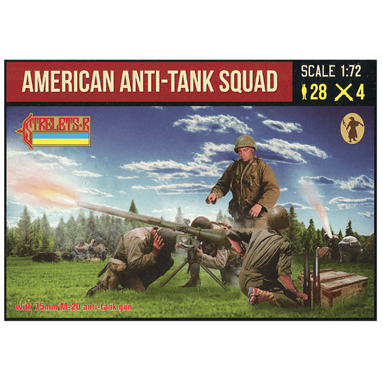 American Anti-tank Squad with 75mm M-20 Gun 247 1:72