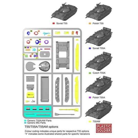 Tanque soviético moderno T55 Guerra Fría