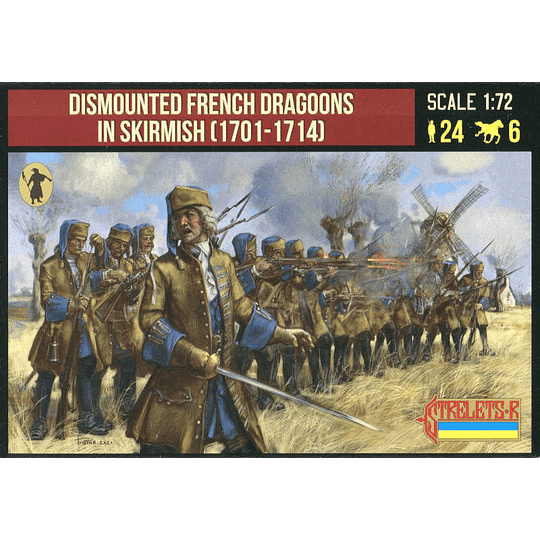 Dismounted French Dragoons in Skirmish [1701-1714] Set 254 1:72
