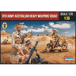 World War II 8th Army Australian Heavy Weapons Squad Set M156 1:72