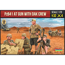 World War II AT PzB41 with DAK Crew Set M158 1:72