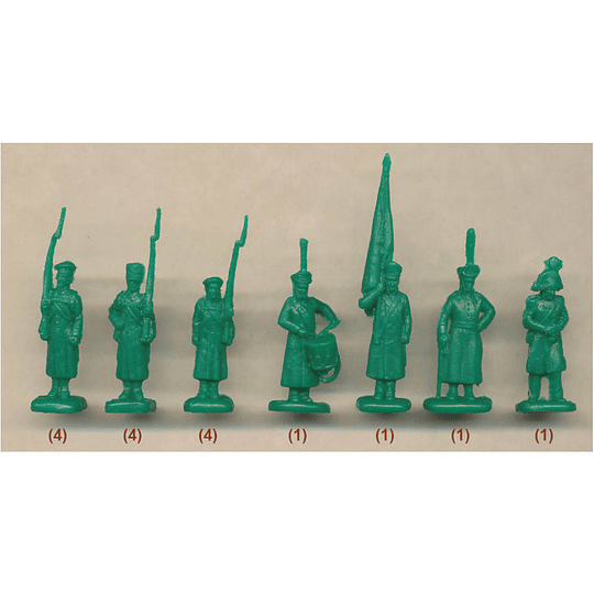 Russian Infantry in Overcoats Standing Shoulder Arms Set 218 1:72
