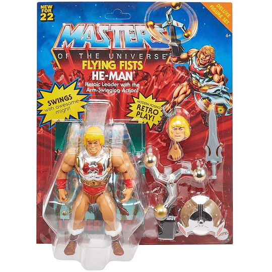 Flying Fists He-Man Deluxe Origins Masters of the Universe MOTU