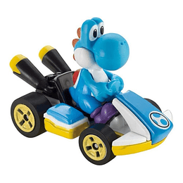 Light-Blue Yoshi Standard Kart Mario Kart Hot Wheels
