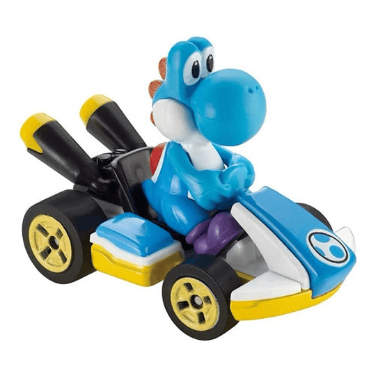 Light-Blue Yoshi Standard Kart Mario Kart Hot Wheels