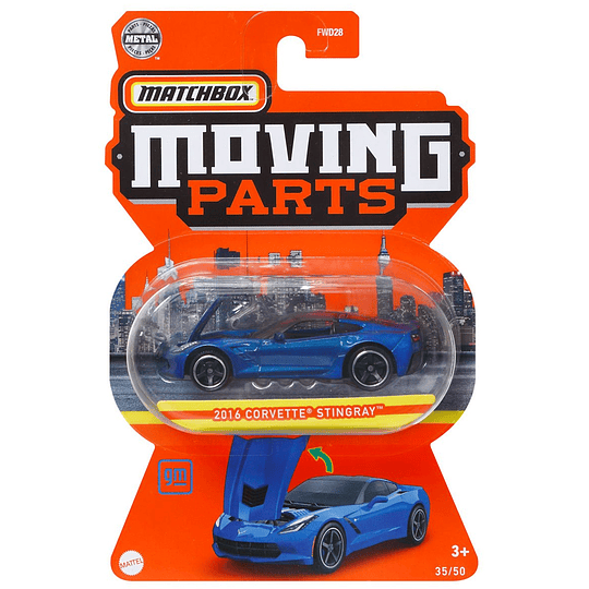 2016 Corvette Stingray [azul] Moving Parts Matchbox