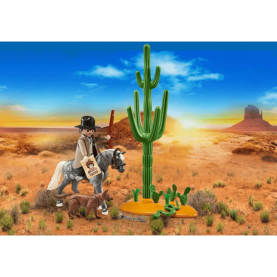 Sheriff con Cactus Western [PLUS] Set 1003