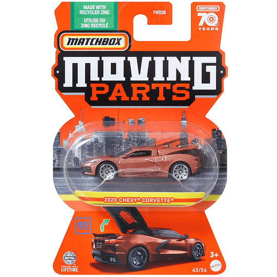 2020 Chevy Corvette Moving Parts Matchbox 1:64