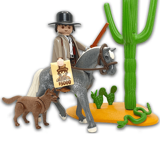 Sheriff con Cactus Western [PLUS] Set 1003