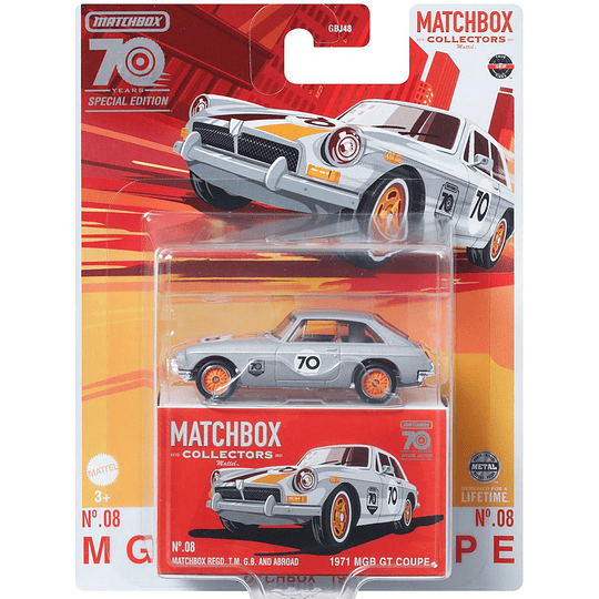 1971 MGB GT Coupe Collectors 70 Years Special Edition #08 Matchbox 1:64