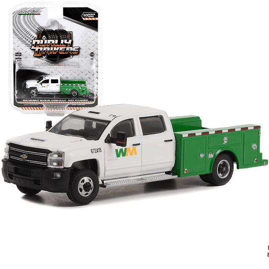 2018 Chevy Silverado 3500HD Dually Waste Management Dually Drivers 1:64