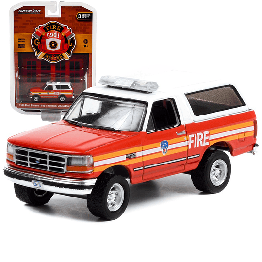 1996 Ford Bronco FDNY Fire & Rescue 1:64