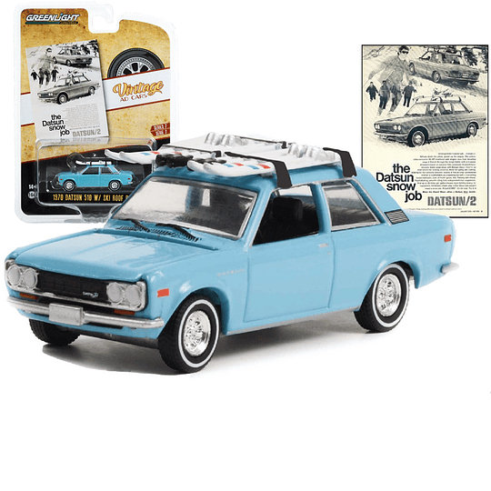 1970 Datsun 510 with Ski Roof Rack Ad Cars 1:64