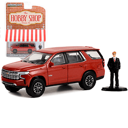 2022 Chevrolet Tahoe LT Texas Edition with Man in Suit The Hobby Shop 1:64