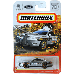 Ford Police Interceptor Vehículo Matchbox Básico Car Collection 1:64