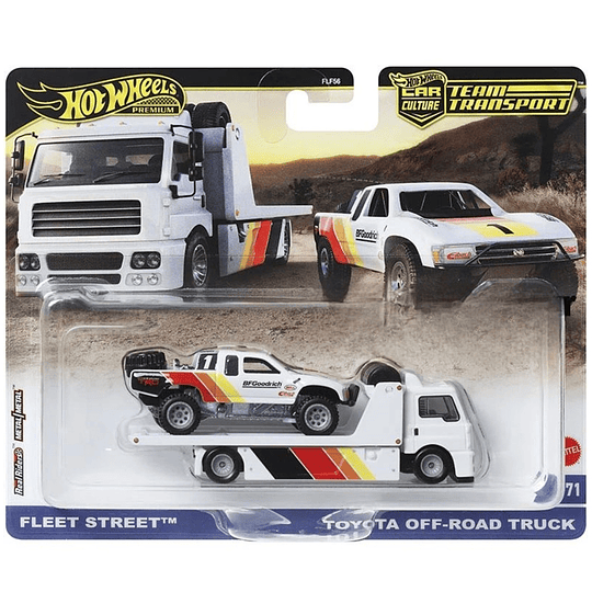 Fleet Street & Toyota Off-Road Truck #71 Team Transport Hot Wheels Premium 1:64