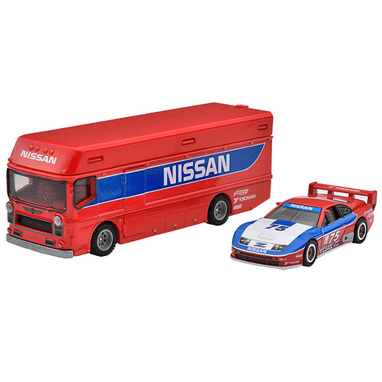 Euro Hauler & '94 Nissan 300 ZX GTS #73 Team Transport Hot Wheels Premium 1:64