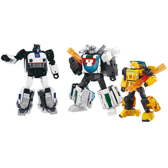 Cybertron Chase: Jazz, Wheeljack, Bumblebee Dramatic Capture Series Transformers