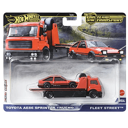 Toyota AE86 Sprinter Trueno #84 Team Transport Hot Wheels Premium 1:64