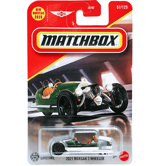 2021 Morgan 3 Wheeler Vehículo Matchbox Básico Car Collection 1:64