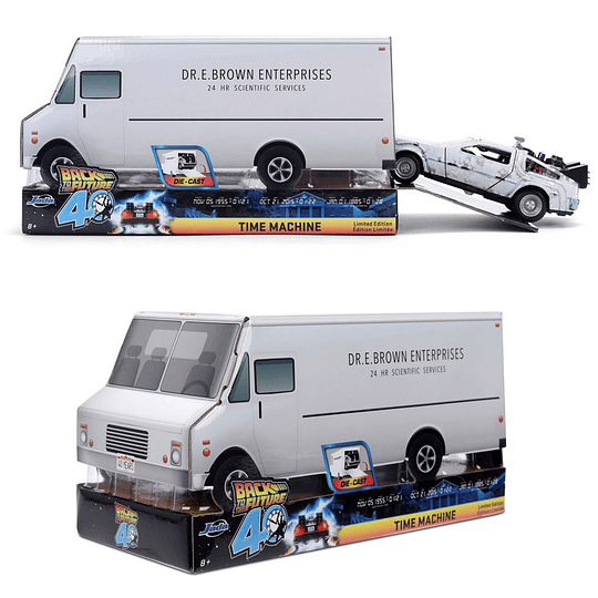 Delorean Time Machine 40th Anniversary BTTF1 Volver al Futuro Die-Cast 1:32