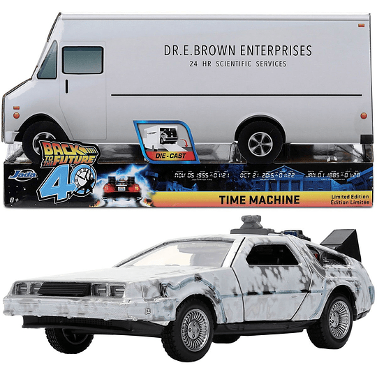 Delorean Time Machine 40th Anniversary BTTF1 Volver al Futuro Die-Cast 1:32