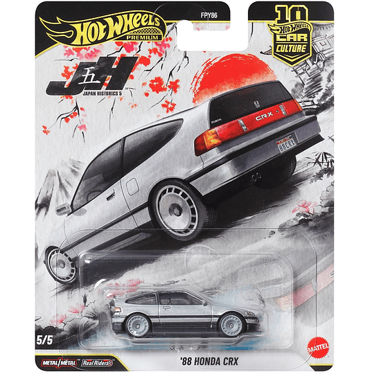 '88 Honda CRX Japan Historics Car Culture Hot Wheels Premium 1:64