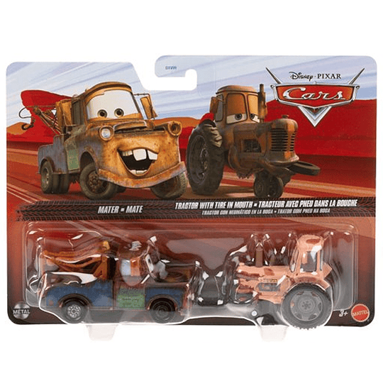 Mater & Tractor With Tire In Mouth 2-Pack Cars