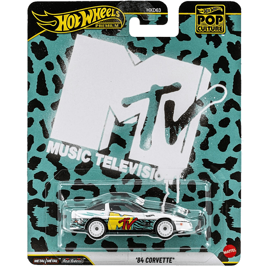 '84 Corvette MTV Pop Culture Hot Wheels Premium 1:64