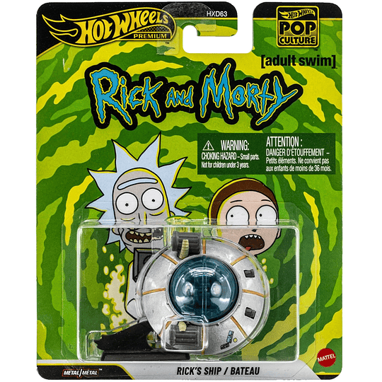 Rick's Ship Rick And Morty Pop Culture Hot Wheels Premium 1:64