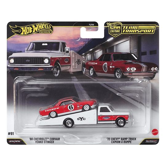 '66 Chevrolet Corvair Yenko Stinger #91 Team Transport Hot Wheels Premium 1:64