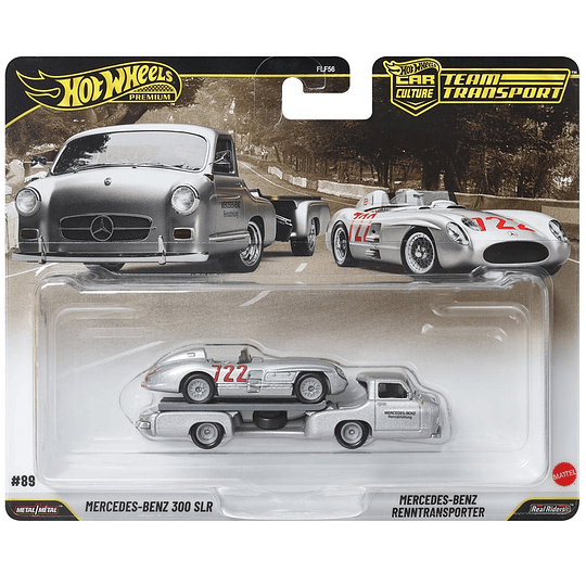 Mercedes-Benz 300 SLR #89 Team Transport Hot Wheels Premium 1:64