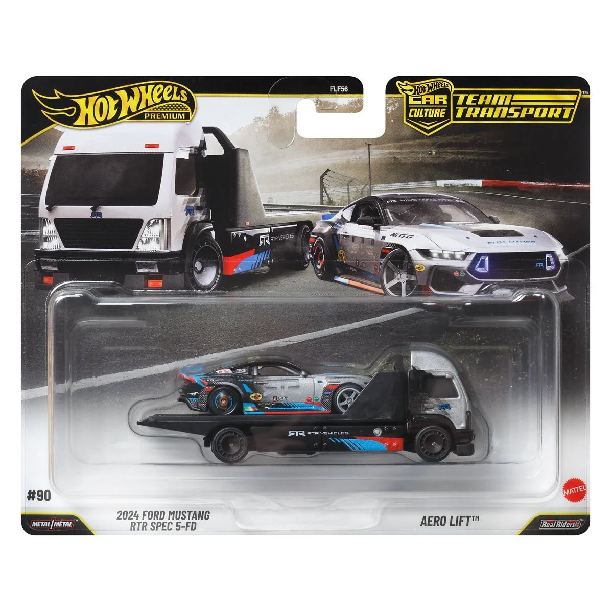 2024 Ford Mustang RTR Spec 5-FD #90 Team Transport Hot Wheels Premium 1:64